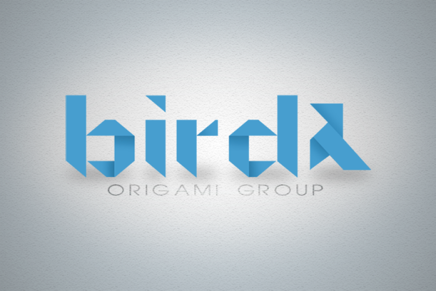 Brid Origami Group. Logotipo inspirado en el arte del Origami.